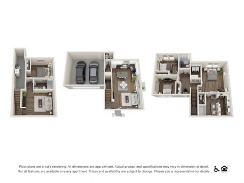 Floor plan for 4 beds, 3.5 baths, 2230 sqft